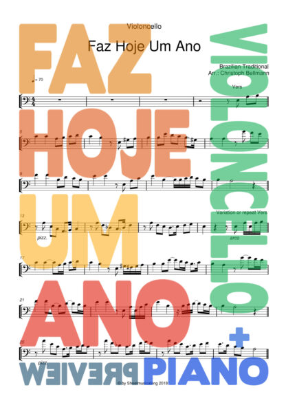 Faz Hoje Um Ano – Violoncello + Piano – Bild 2